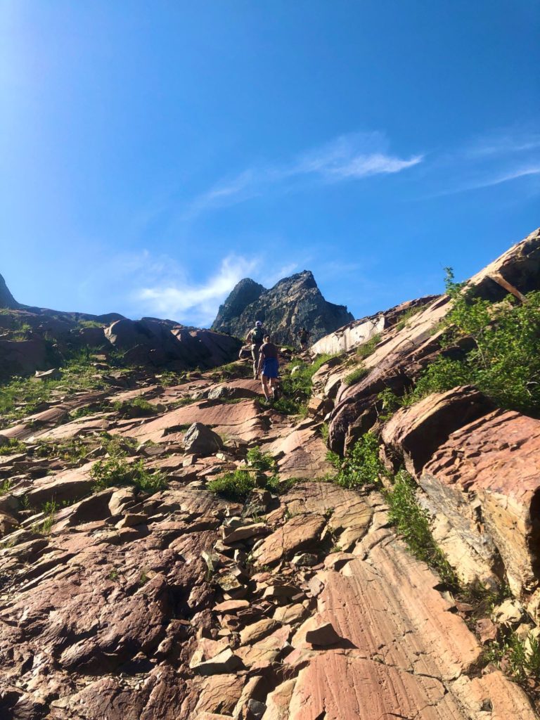 Hiking up last incline to Lake Blanche