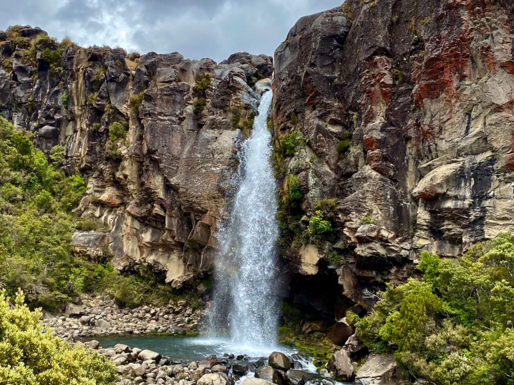 Backpacking Tongariro Northern Circuit Taranaki Falls 