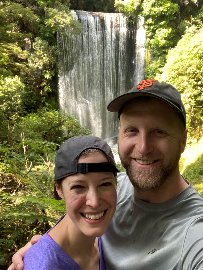 Korokoro falls hiker selfie